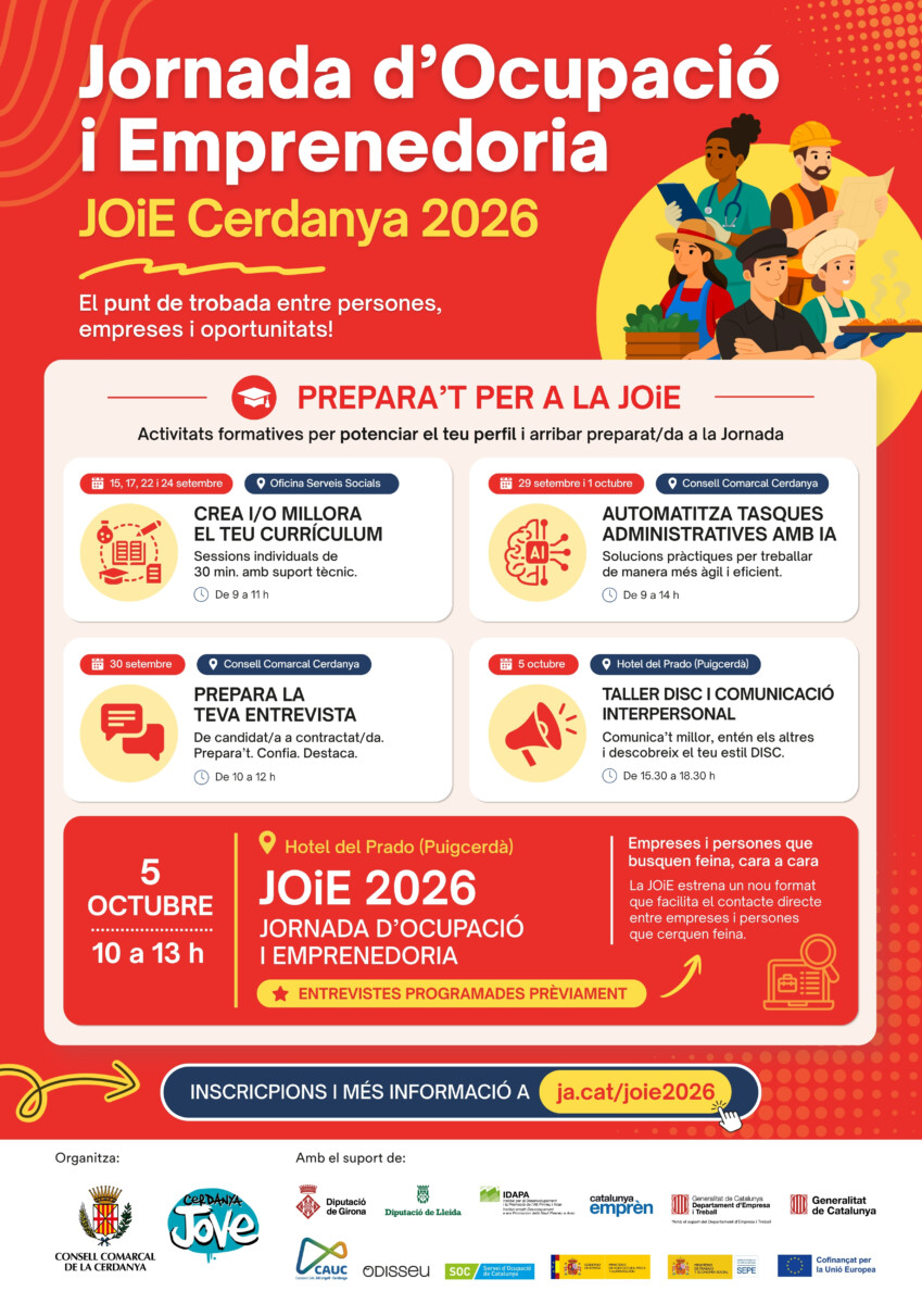 Cartell Jornada Ocupació i Emprenedoria Cerdanya 2026